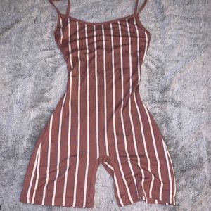 Striped fitted romper